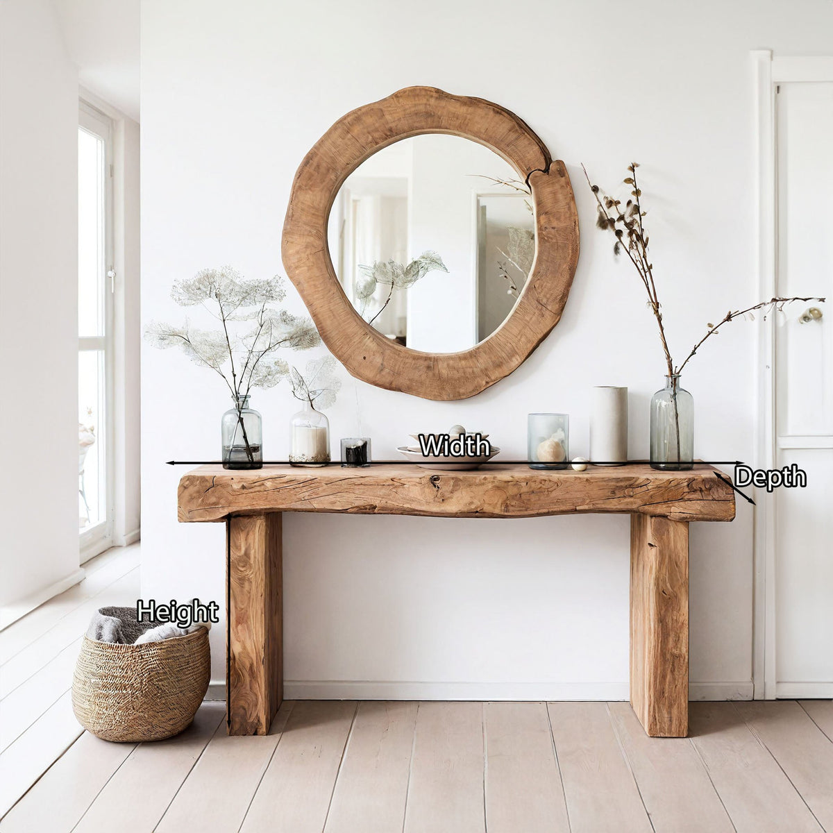 Reclaimed Wood Entryway Console Table