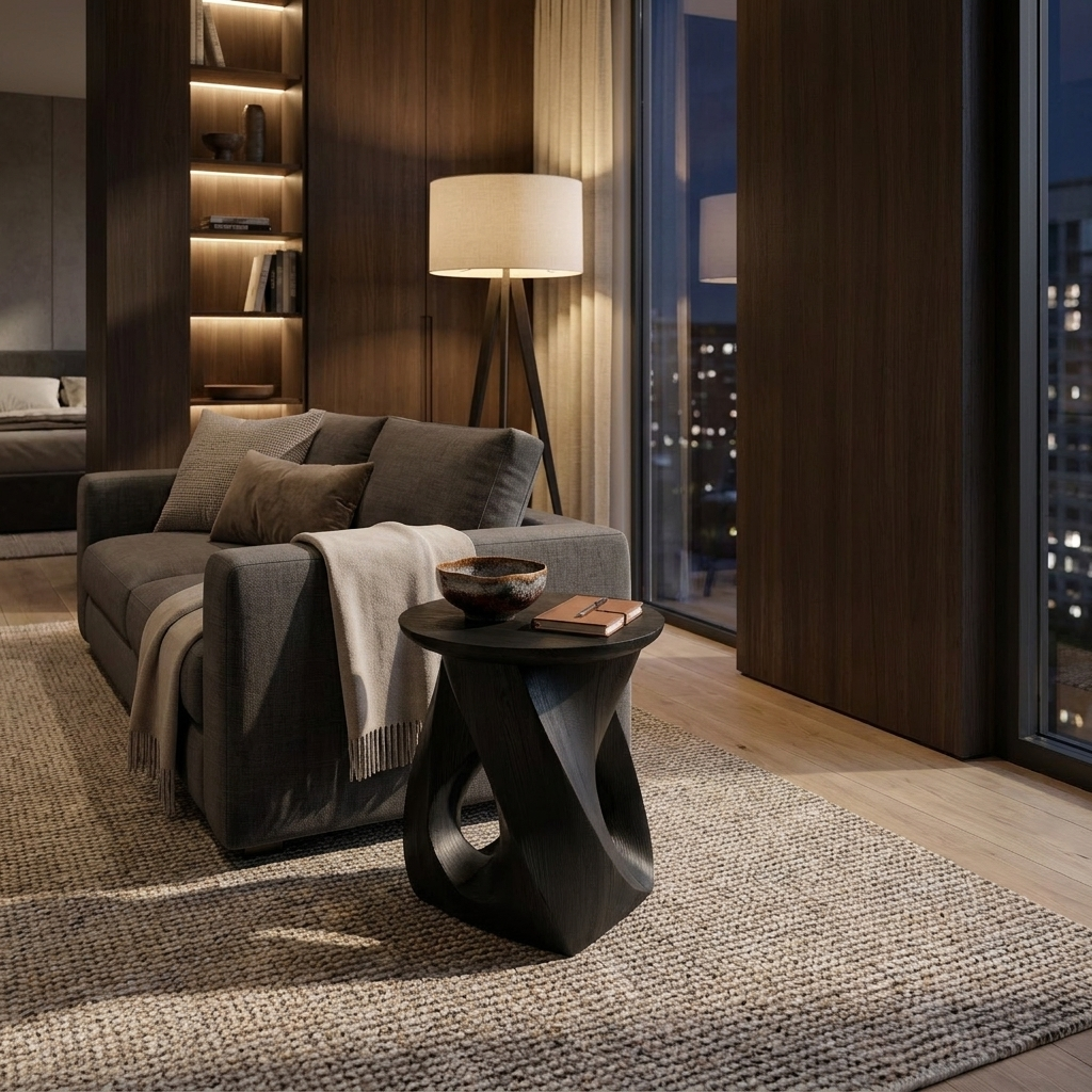 Twisted Side Table For Living Room Or Bedroom