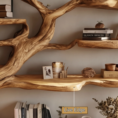 Arborealis Sculpted Solid Wood Tree Bookshelf