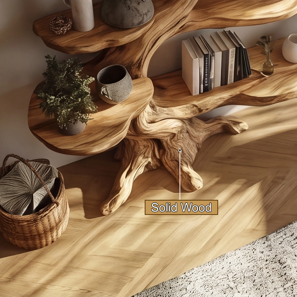 Arborealis Sculpted Solid Wood Tree Bookshelf