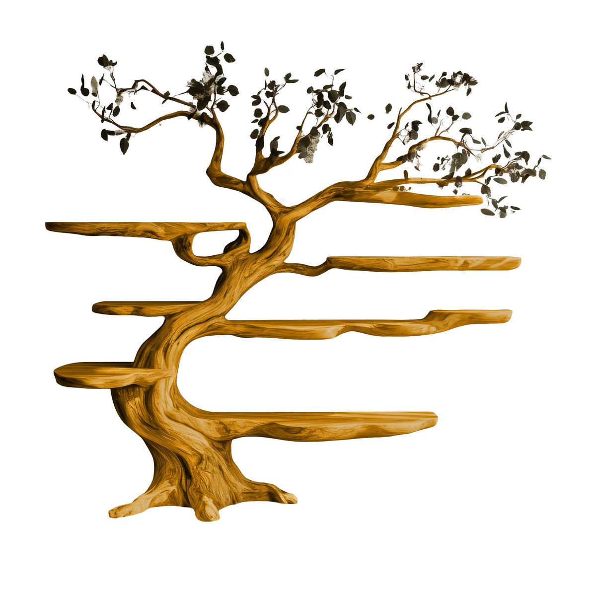 Arborealis Sculpted Solid Wood Tree Bookshelf