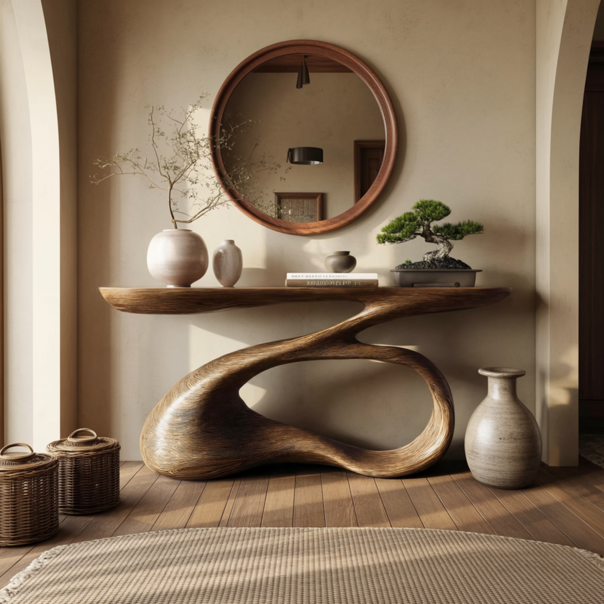 Aurelin Drift Solid Wood Console Table