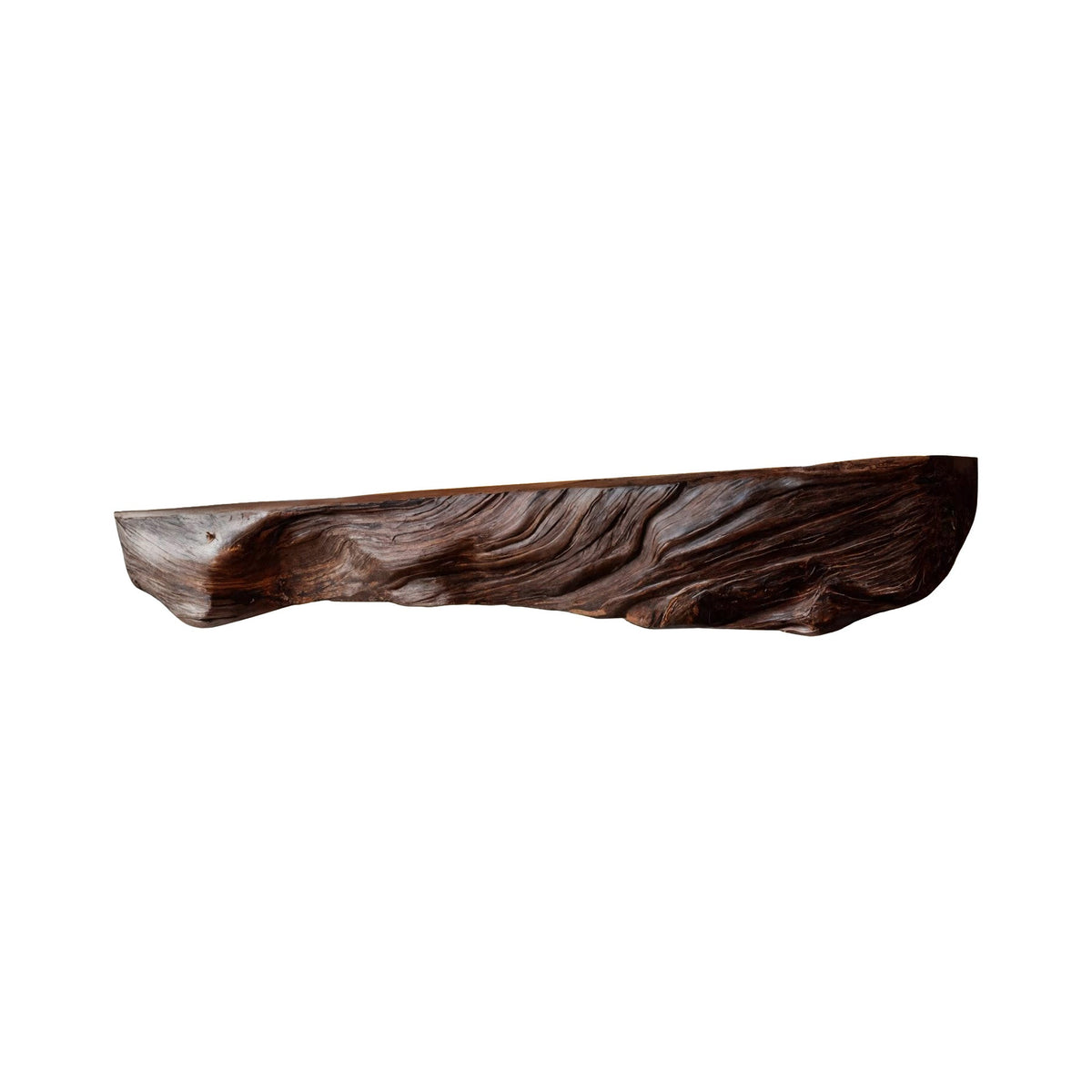 Calen Live-Edge Solid Wood Fireplace Mantel Shelf