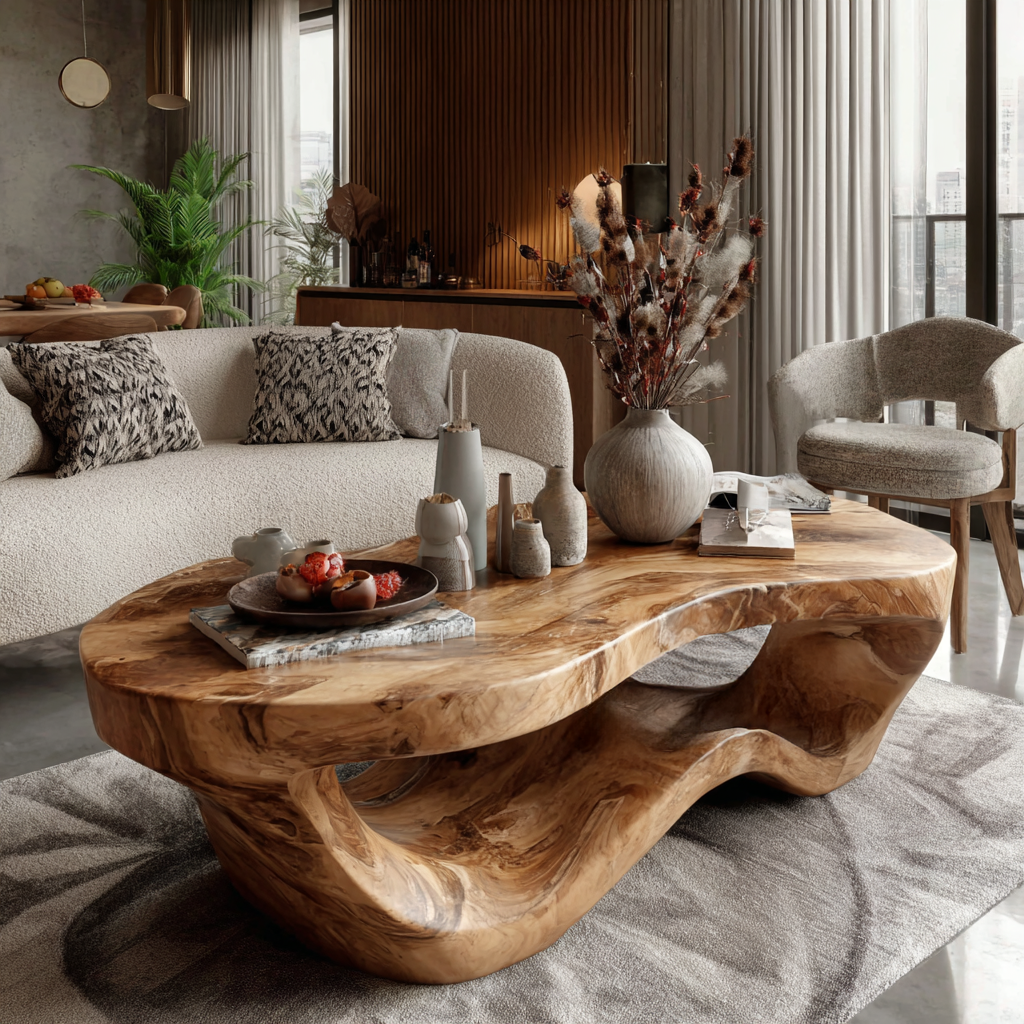Calven Drift Solid Wood Coffee Table