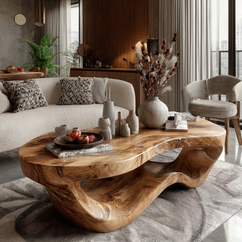 Calven Drift Solid Wood Coffee Table