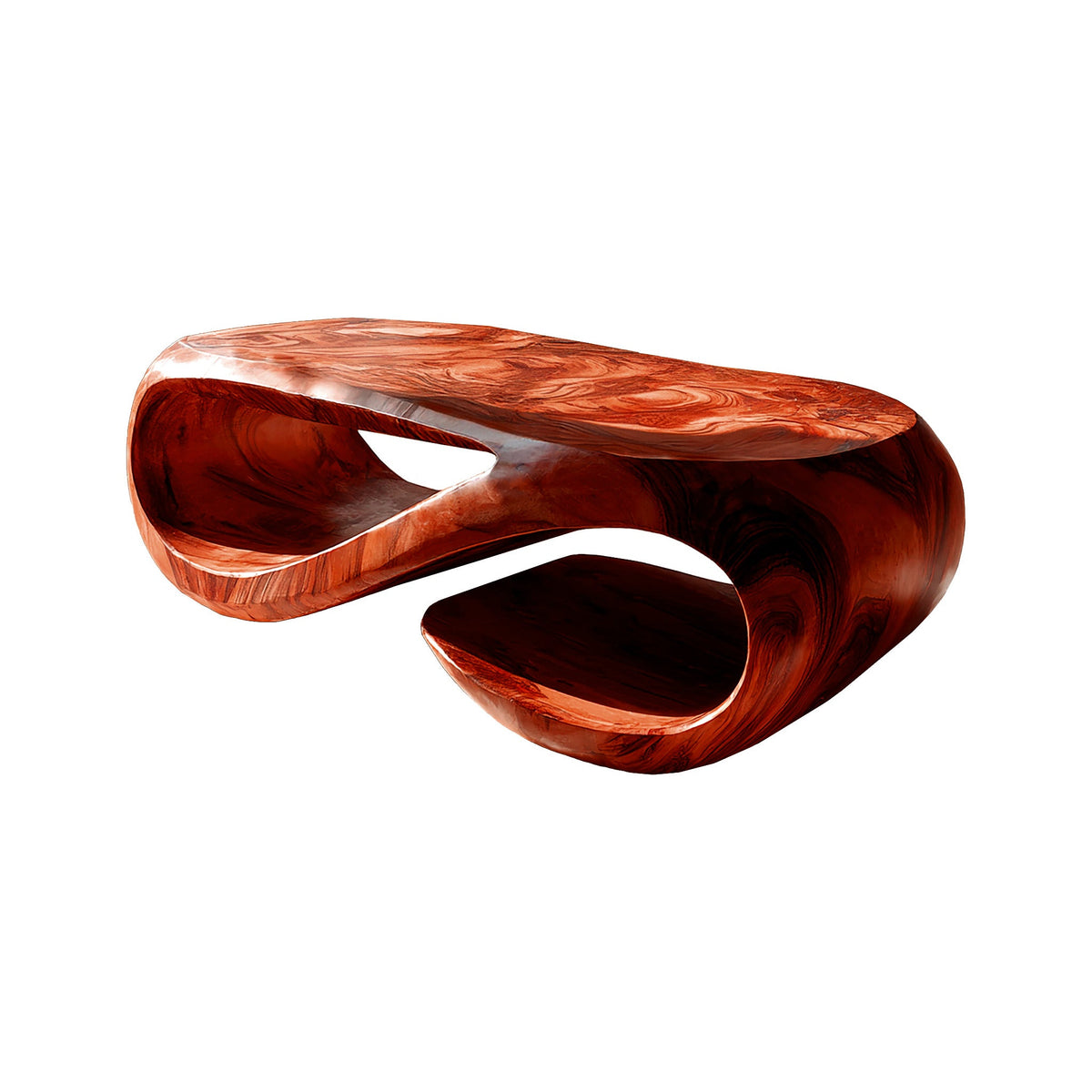 Flowloop Sculpted Solid Wood Coffee Table