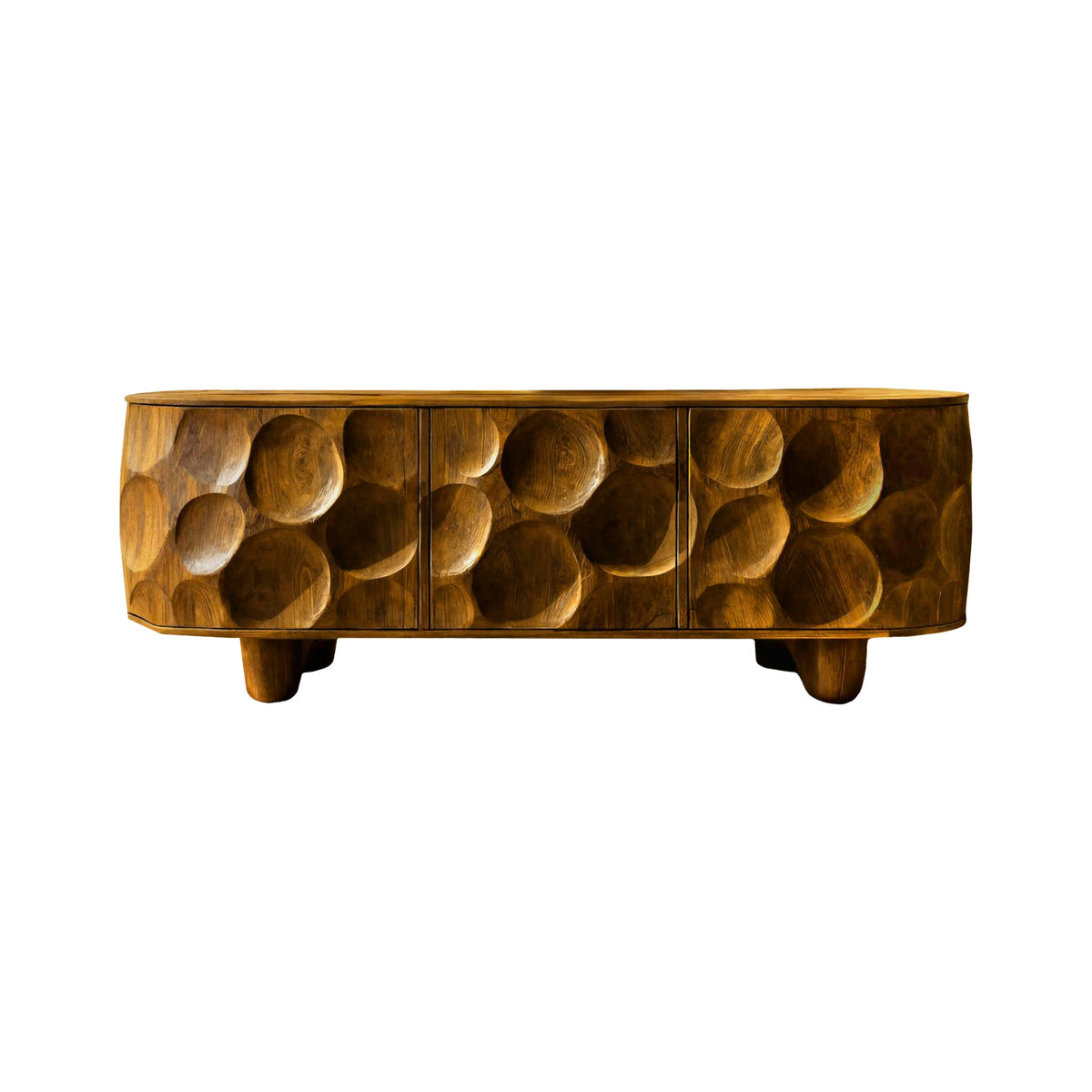 Orva Sculpted Solid Wood Sideboard Cabinet