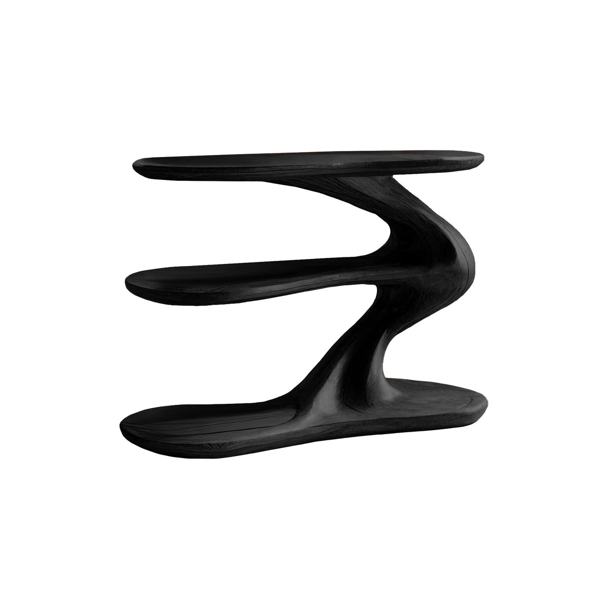 Serenata Sculpted Solid Wood Record Player Stand