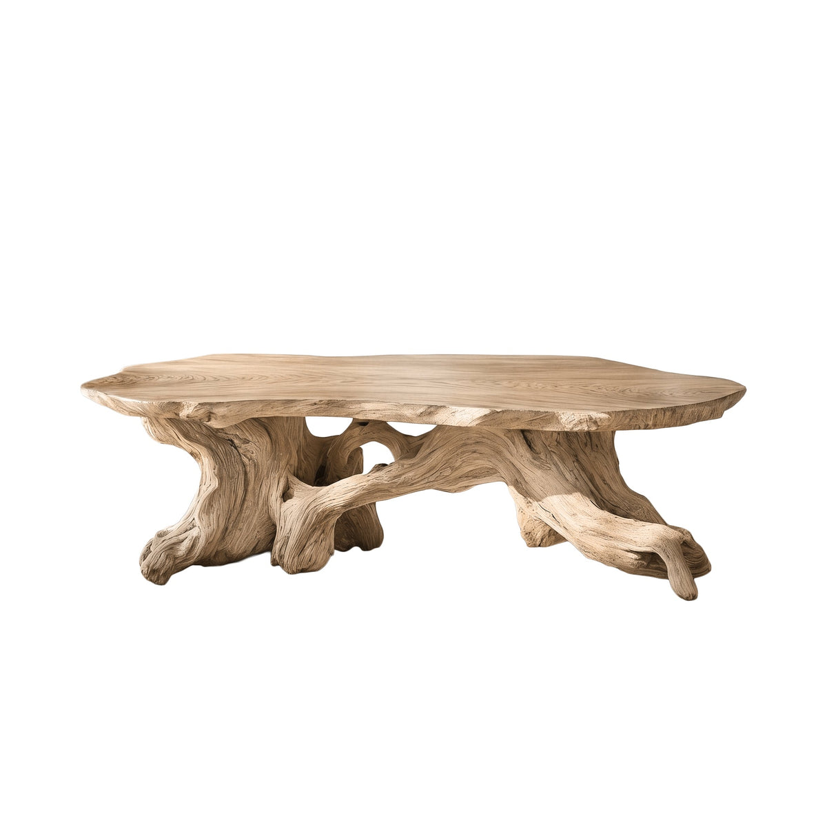 Zylara Live Edge Solid Wood Coffee Table